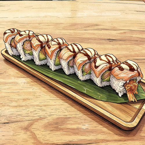Salmon crispy roll